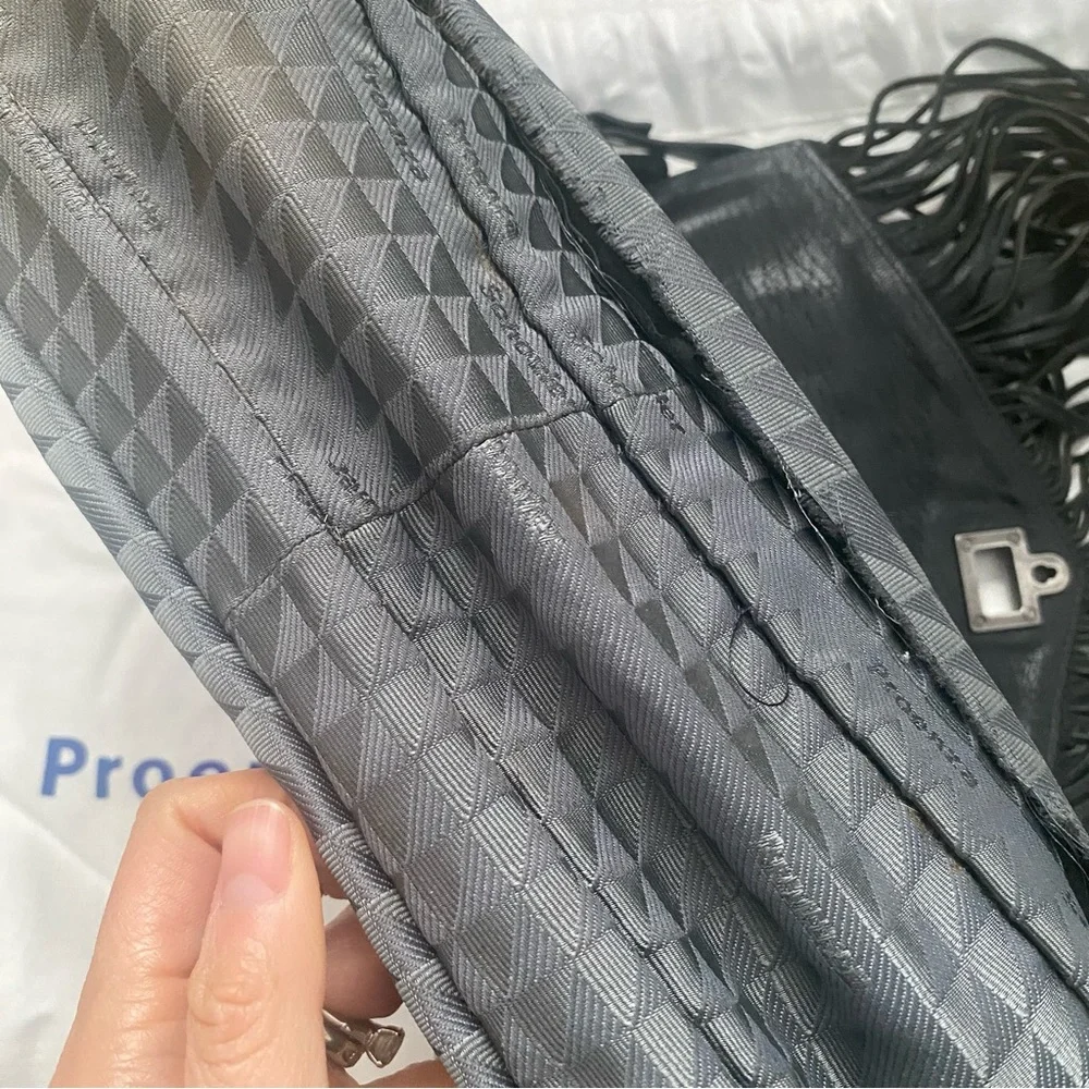 Authentic Proenza Schouler PS1 Fringe Medium Black - Picture 15 of 16